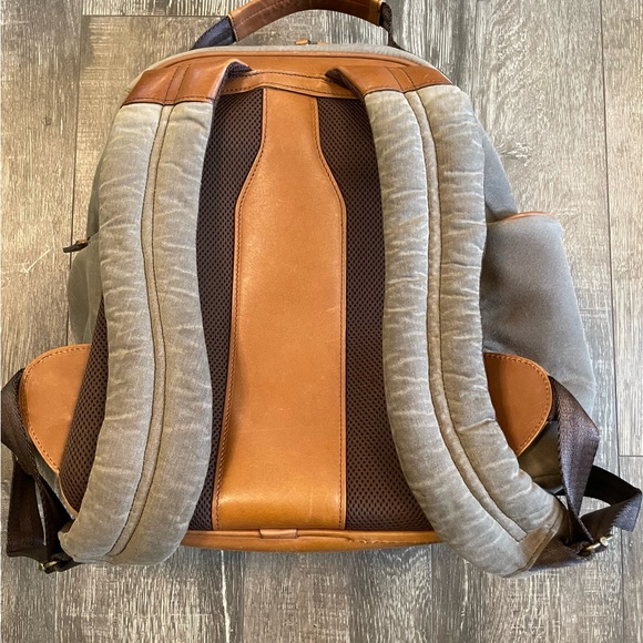 Allen Edmonds Canvas and Leather Backpack - Picture 2 of 4